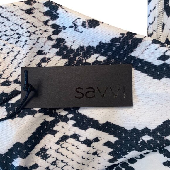 Savvi Fit Khali Leggings Python Print ActiveWear Training Yoga Pants- M- NWT - Picture 7 of 9